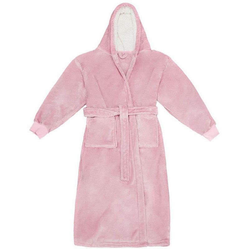 Brand Lab Unisex Adult Cuffed Robe  Blush Pink